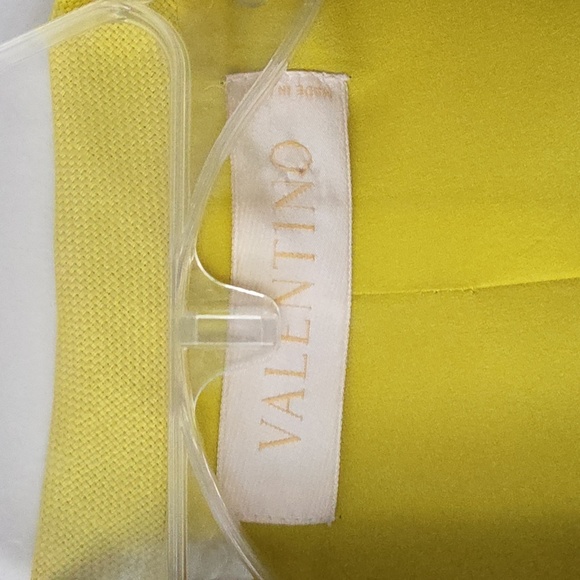 VALENTINO | Linen Blazer Silk Lining Orange Green Sz 10 - Picture 5 of 9